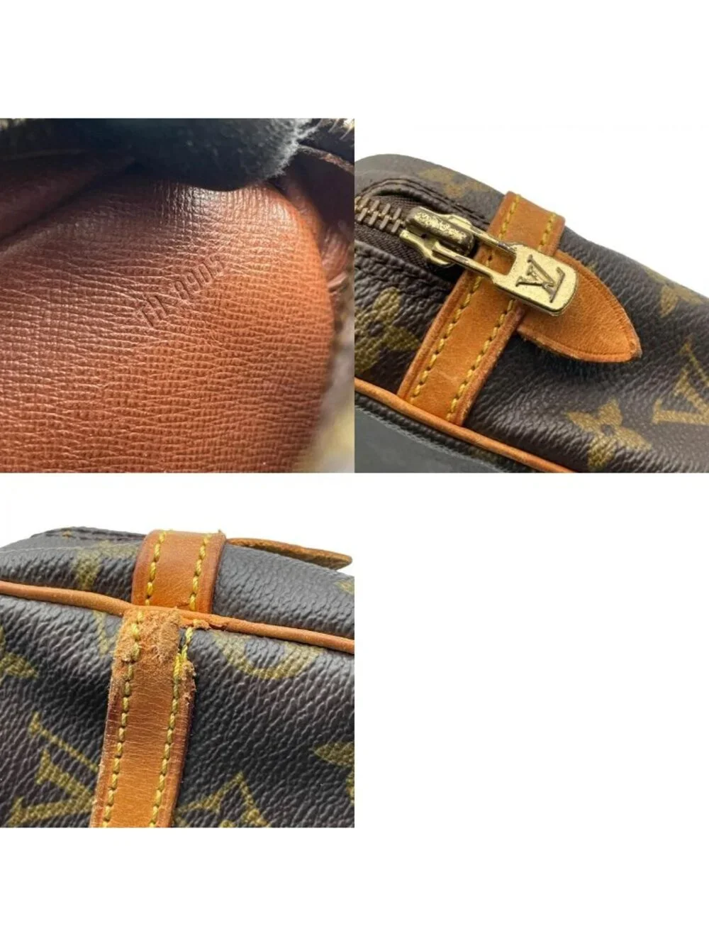 Louis Vuitton Monogram Compiegne 23 Clutch Pouch Leather Brown Gold Vintage